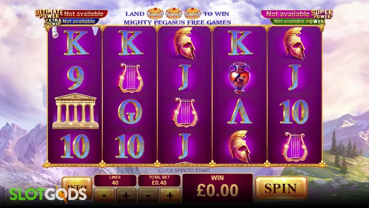Ang visual na disenyo ng Age of the Gods: Ruler of the Sky slot